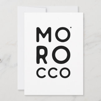 Cartão Morocco - minimalistic typography card