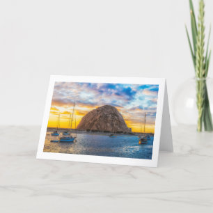 Cartão Morro Bay At Dusk Greeting Card