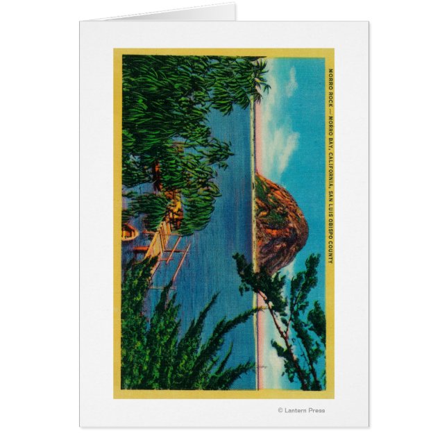 Cartão Morro Rock em San Luis Obispo (Frente)