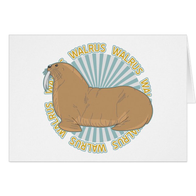 Cartão Morsa clássica (Frente Horizontal)