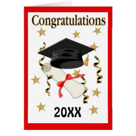 Cartão Mortar e Diploma 20XX - Personalizar Dentro