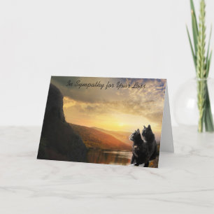 Cartão Morte da simpatia do gato do animal de estimação