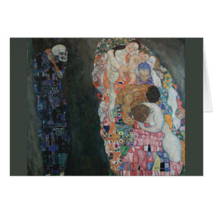 Cartão Morte e vida Gustav Klimt