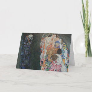 Cartão Morte e Vida por Gustav Klimt Arte Nouveau Antiga