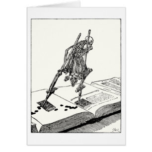 Cartão Morte que anda em stilts