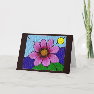Cartão Mosaic Flower Greeting Card