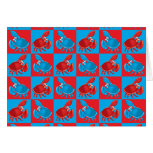 Cartão Mosaico de caranguejo