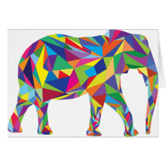 Cartão Mosaico do elefante