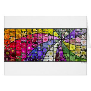 Cartão Mosaico do redemoinho do jardim