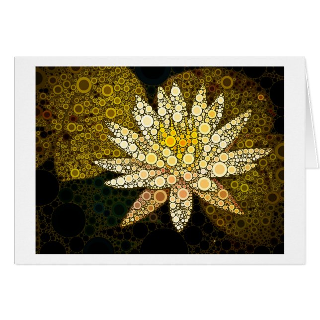 Cartão Mosaico dourado de Lotus (Frente Horizontal)