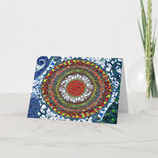 Cartão Mosaico Mandala 1 (Frente)