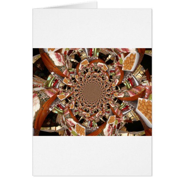 Cartão Mosaico Mesmerizante de Cores Sushi Brown (Frente)