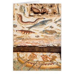 Cartão Mosaico romano antigo