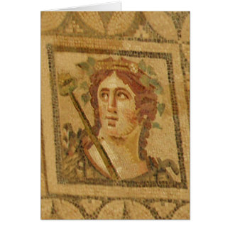 Cartão Mosaico romano da casa de campo em Ephesus