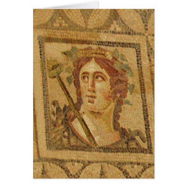 Cartão Mosaico romano da casa de campo em Ephesus (Frente)