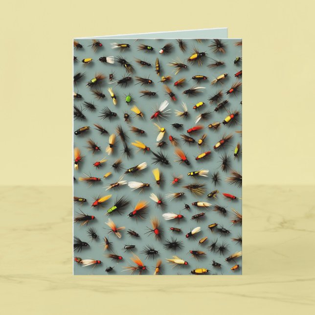 Cartão Moscas de Pesca - Dia de os pais Feliz (Criador carregado)