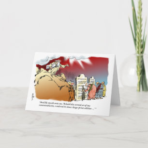 Cartão Moses and Large Print Commandments birthday card