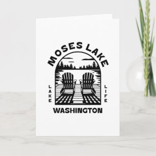 Cartão Moses Lake Washington Ao Ar Livre Vintage 1