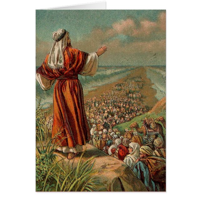 Cartão Moses Partes do Mar Vermelho (Frente)