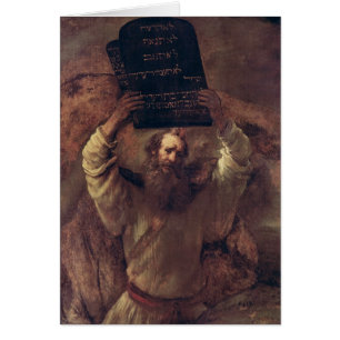 Cartão Moses que despedaça as tabuletas da lei, 1659