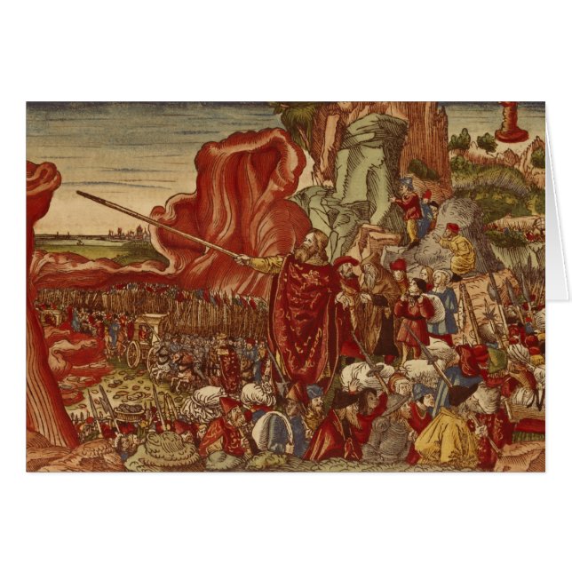 Cartão Moses que parte o Mar Vermelho (Frente Horizontal)