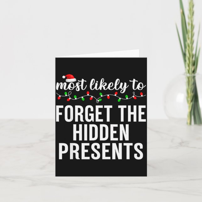 Cartão Most Likely To Christmas Matching Family Pajamas A (Frente)