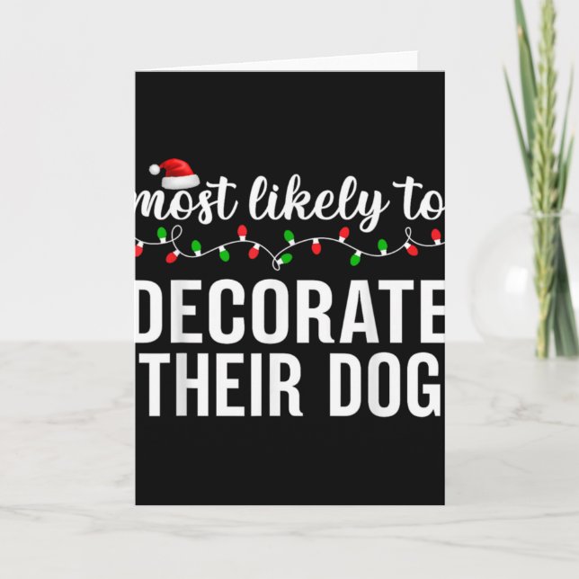 Cartão Most Likely To Christmas Matching Family Pajamas A (Frente)