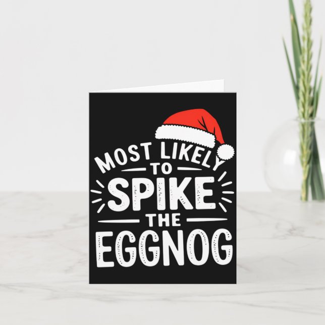 Cartão Most Likely To Ske The Eggnog Christmas Matching  (Frente)
