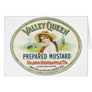 Cartão Mostarda preparada rainha do vale