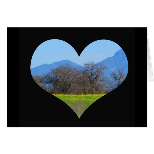 Cartão Mostarda que floresce na primavera Sonoma County (Frente Horizontal)