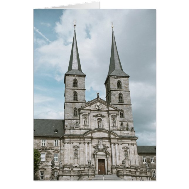Cartão Mosteiro de Michaelsberg em Bamberg (Frente)