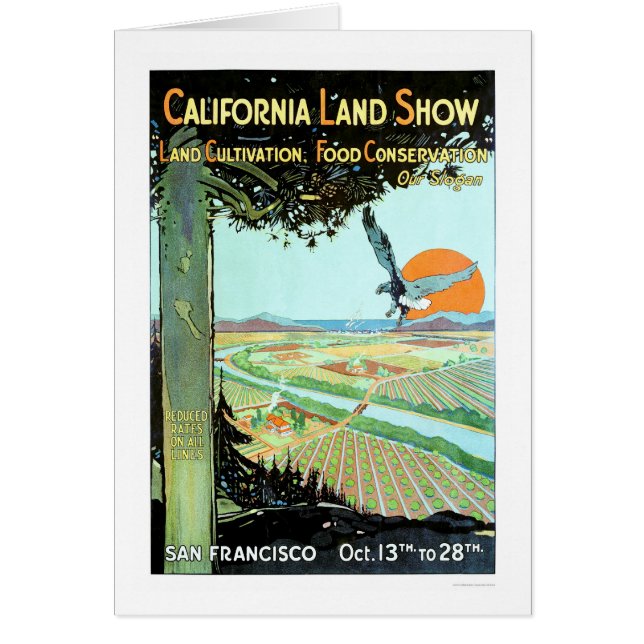 Cartão Mostra da terra de Califórnia em San Francisco (Frente)