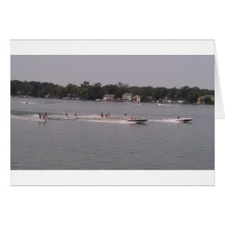 Cartão Mostra do esqui no lago pine