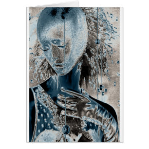 Cartão Mostrando a dor com a arte