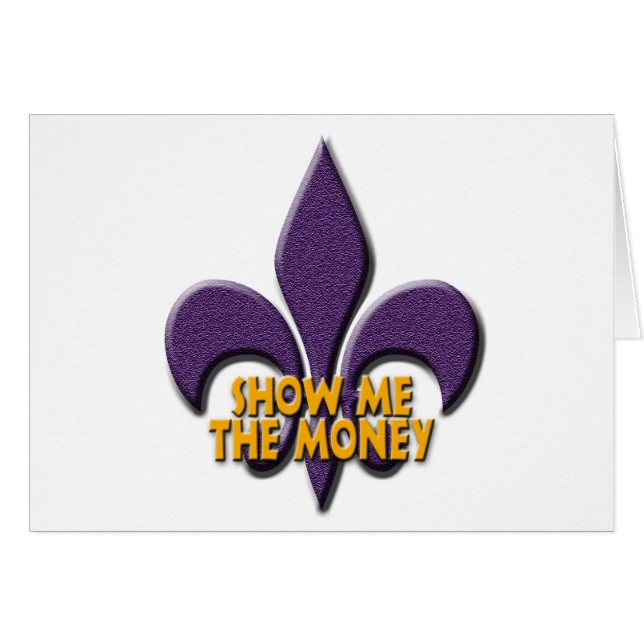 Cartão Mostre-me o dinheiro (Frente Horizontal)