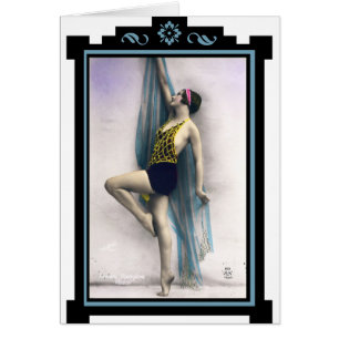 Cartão Mostre o dançarino da menina