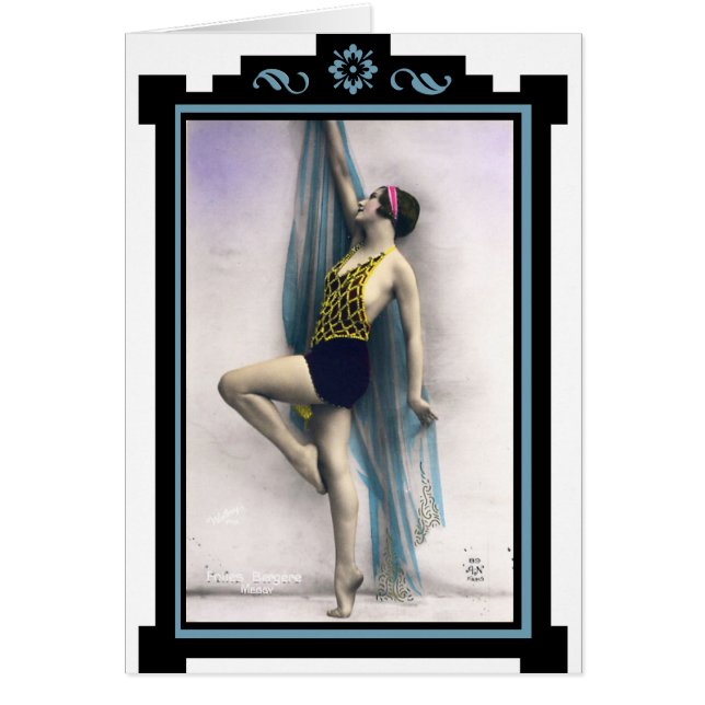 Cartão Mostre o dançarino da menina (Frente)