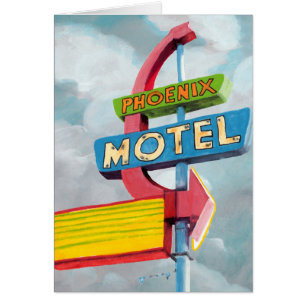 Cartão Motel Phoenix Watercolor