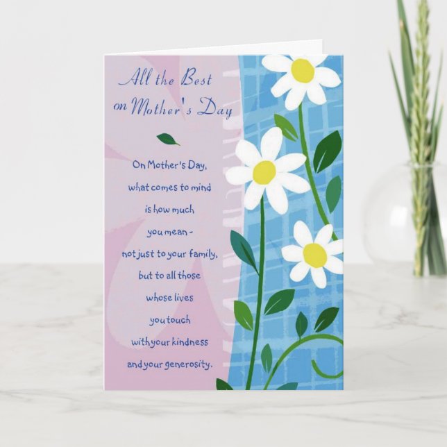Cartão Mother -All The Best On Mother's Day Card (Frente)