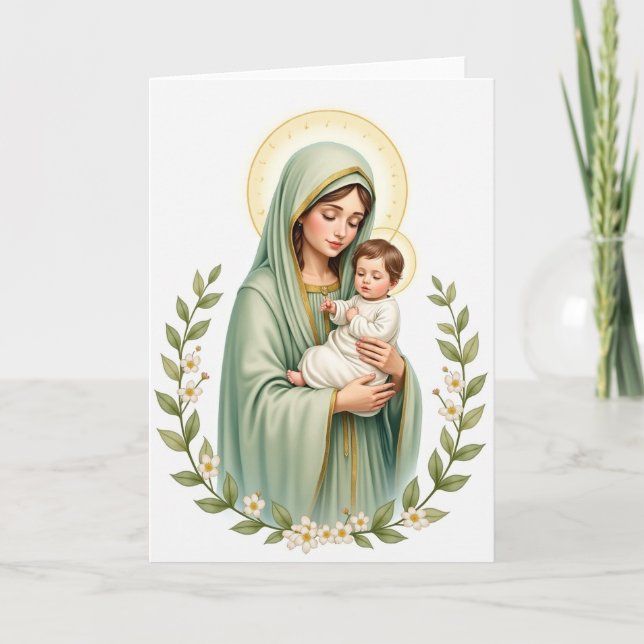 Cartão Mother And Child Blessing Card (Frente)