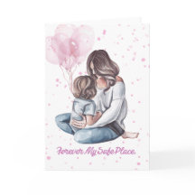 Mother and Child Watercolor Mother’s Day Card