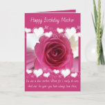 Cartão Mother Birthday Card<br><div class="desc">A Birthday card to send mother who has always been there to help and chat with life happy times and sad times.</div>