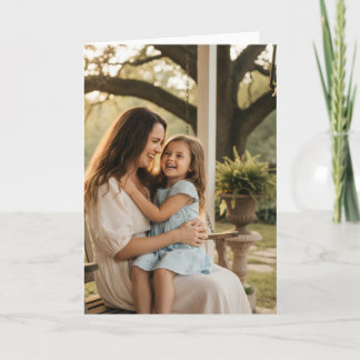 Cartão Mother daughter love photo mothers day family gift