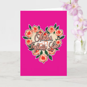 Cartão Mother Infinite Love – Floral Typography