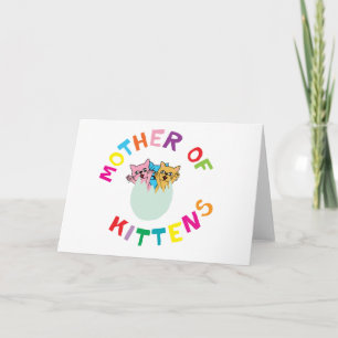 Cartão Mother of Kittens card