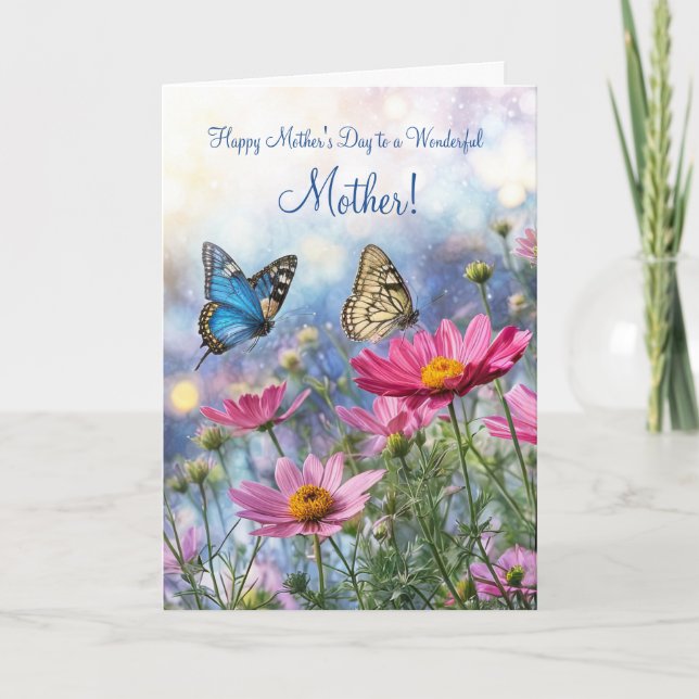 Cartão Mother or Mom Mothers Day with Garden Flowers  (Frente)