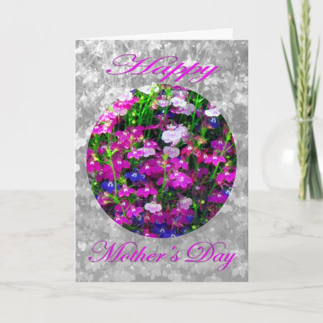 Cartão Mother’s Day Bouquet with black and white (Frente)