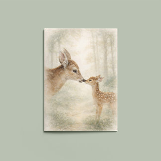 Cartão Mother’s Day Card – Deer Kissing Noses