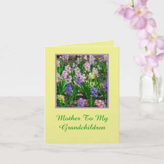 Cartão "Mother To My Grandchildren" FLORAL MOTHER'S DAY C