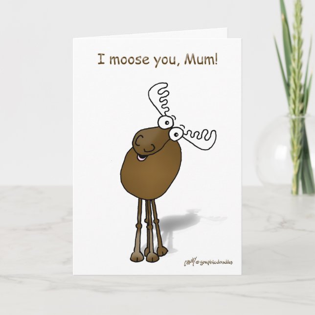 Cartão Mothering Sunday Moose Card (Frente)